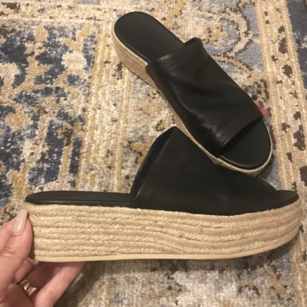 Vince Black Platform Sandals